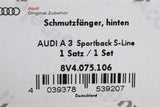 Audi A3 Sportback S-Line 2013-2016 accessory mud flaps (rear) 8V4075106