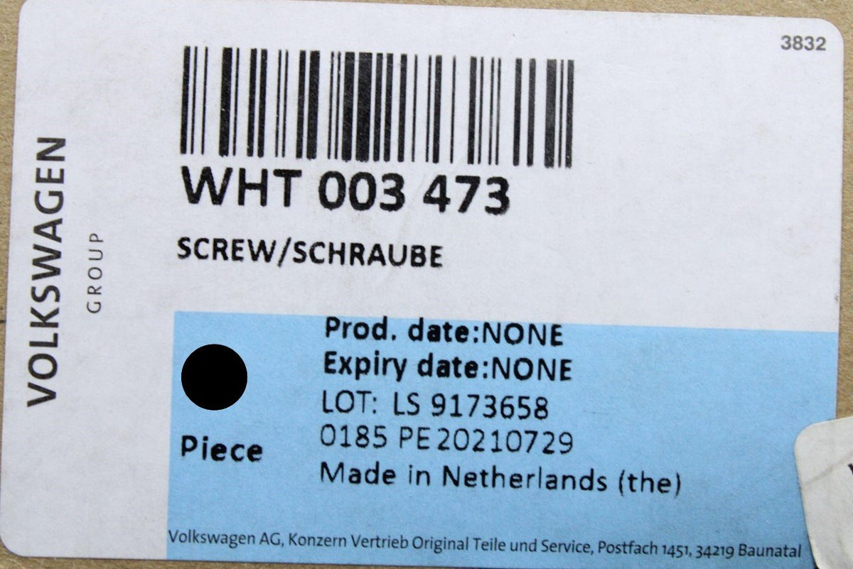 Wht009448 Volkswagen VW Transporter T5 T5.1 T6 T6.1 spare wheel bracket bolt (90mm) WHT0034 ...