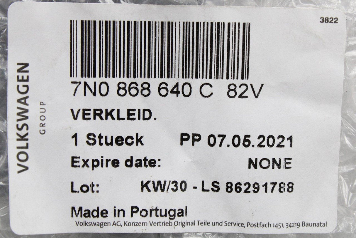 VW Sharan SEAT Alhambra sliding door roller trim (right) 7N0868640C 82V