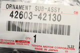 Toyota C-HR 16-on Yaris GR 20-on alloy wheel centre cap (x1) 42603-42130