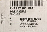 Audi A3 S3 RS3 2013-21 seat belt and buckle (rear centre) 8V0857807 V04