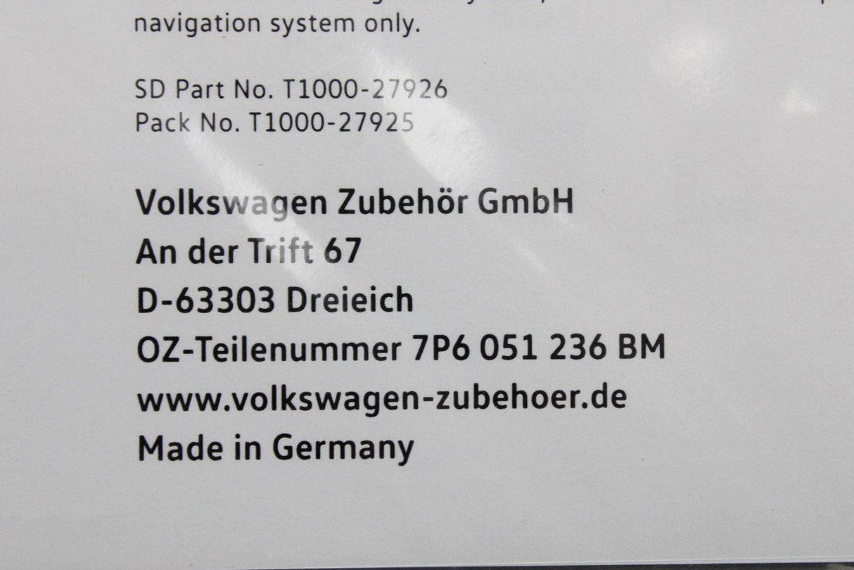 VW Touareg 11-18 Navigation SD memory card Euro V14 (RNS850) 7P6051236BM