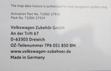 VW Touareg 11-18 Navigation activation document (Europe V14) 7P6051850BM