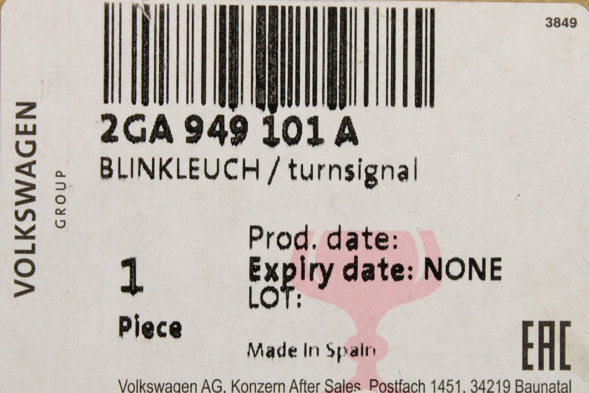 VW T-Roc T-Cross 18-on turn signal indicator (left) 2GA949101A