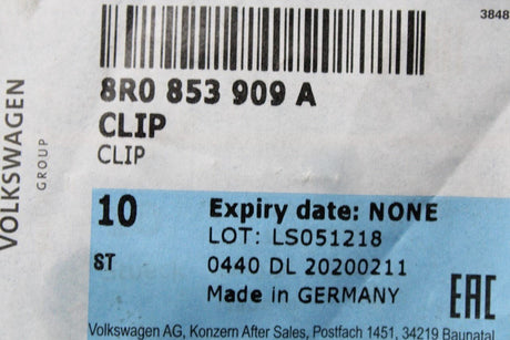 Audi Q2 Q3 Q5 Q7 RSQ3 door trim moulding clips x10 8R0853909A
