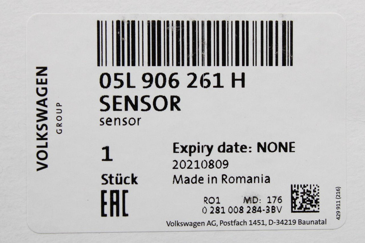 VW Caddy Tiguan Audi Q3 exhaust DPF particle sensor (2.0 TDI) 05L906261H