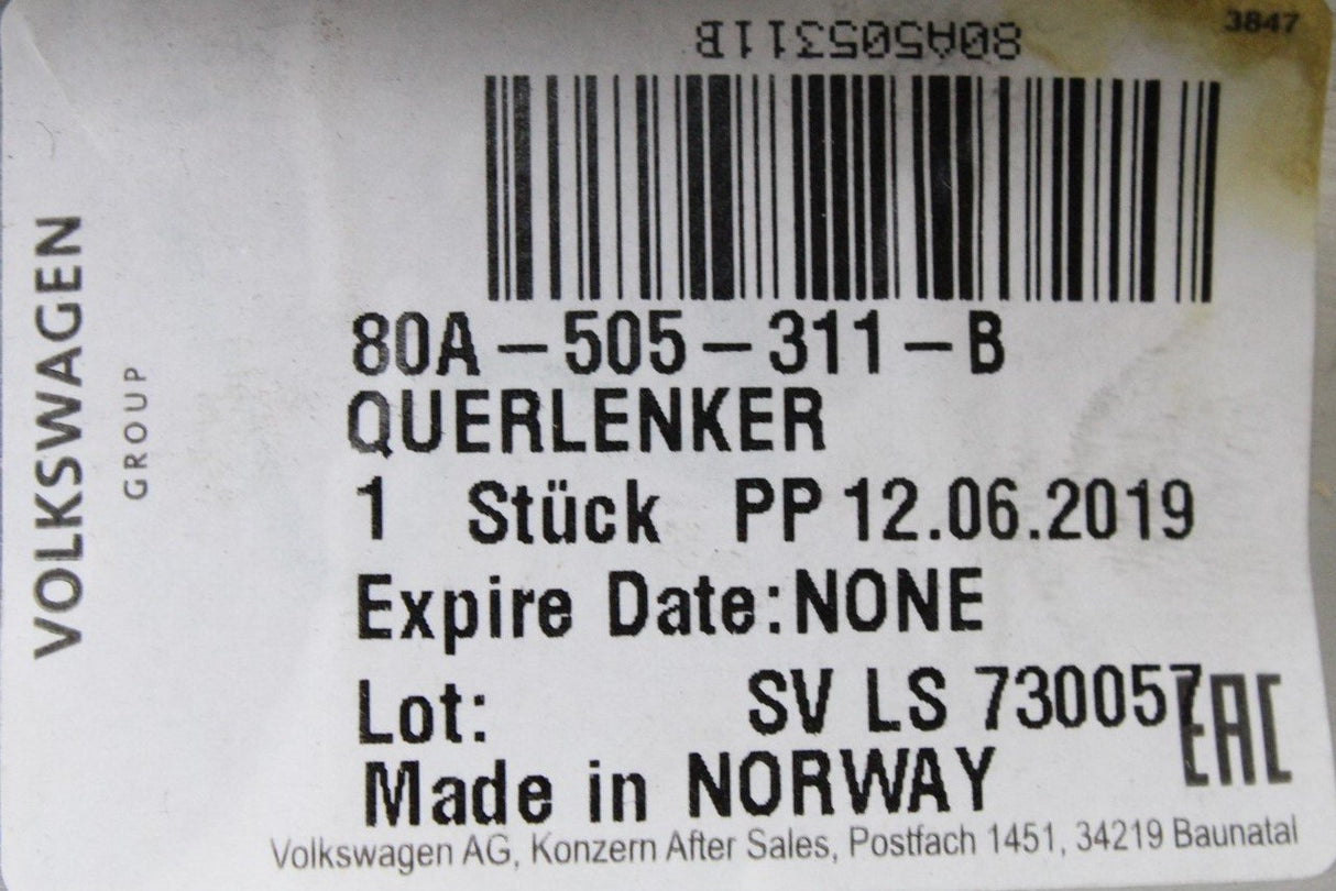 Audi A6 A7 Q5 RS6 RS7 2019-on aluminium lower wishbone (rear) 80A505311B