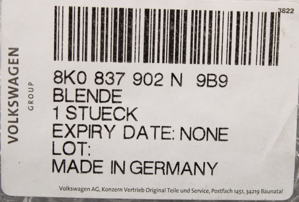 Audi A4 S4 RS4 Avant 2008-16 b-pillar trim (front right) 8K0837902N 9B9