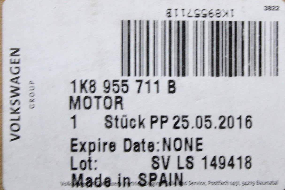 VW Scirocco 2009-2018 window wiper motor (rear) 1K8955711B