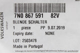 VW Sharan SEAT Alhambra 11-on luggage comp 12v outlet trim 7N0867591 82V