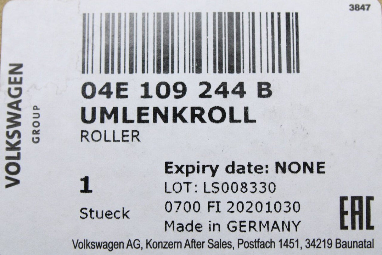 VW Audi Skoda SEAT idler pulley for 1.0 1.2 1.4 petrol engine 04E109244B