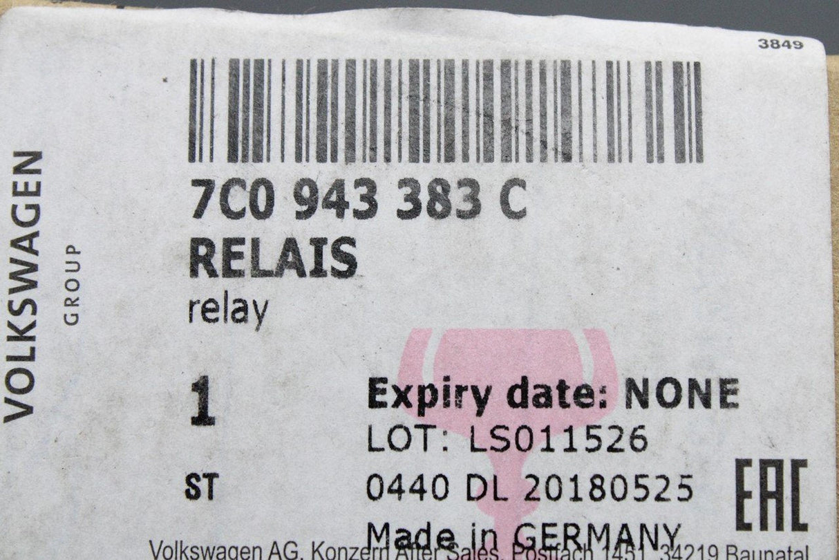VW Crafter Transporter T6.1 roof ventilator fan relay 537 7C0943383C
