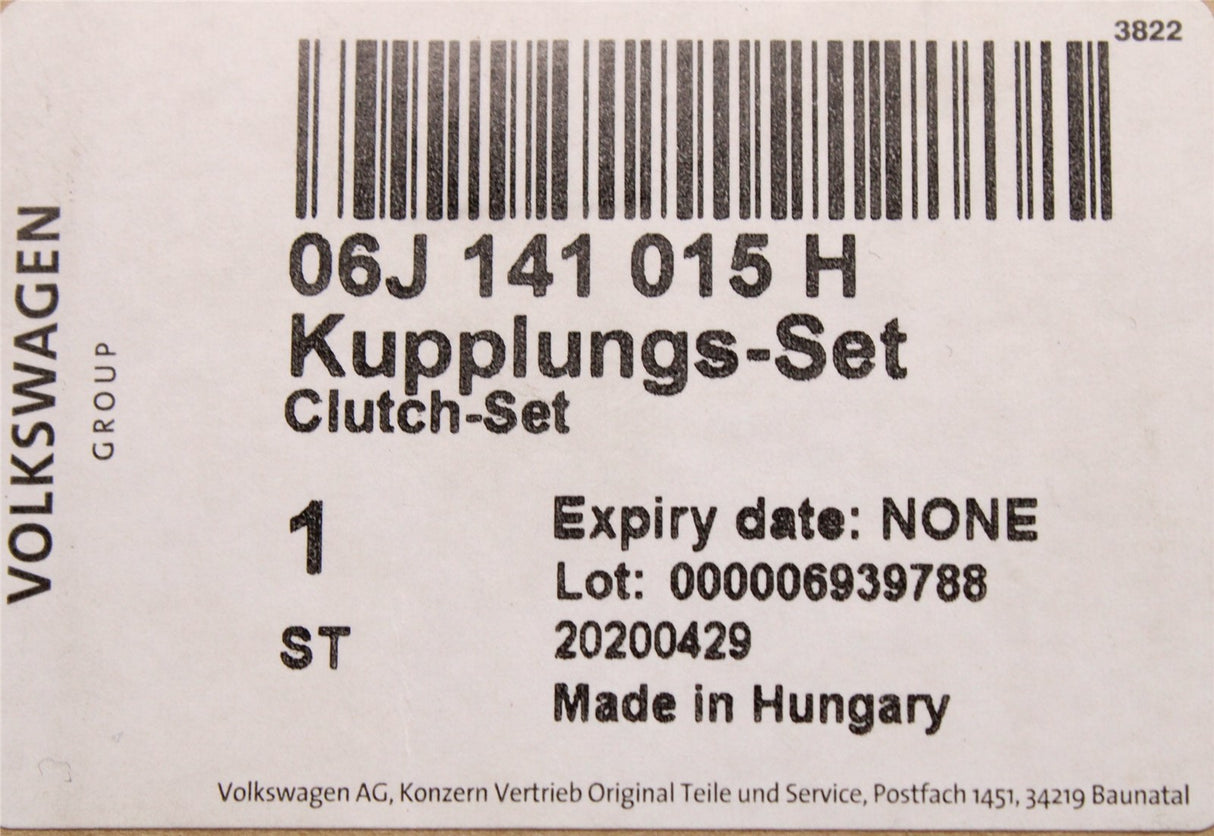 VW Golf Audi A3 TT Skoda SEAT 1.8/2.0 TFSI clutch kit (228mm) 06J141015H