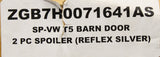 VW Transporter T5 T6 03-20 rear barn door spoiler (silver) ZGB7H0071641AS