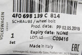 Audi A1 A3 A4 A5 A6 locking wheel nut with key code Q 4F0698139C 814