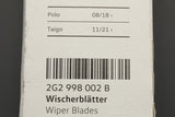 VW Polo AW 2018-on front windscreen wiper blades RHD 2G2998002B