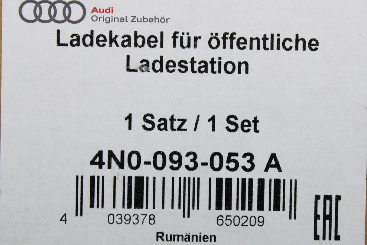 Audi e-Tron A3 A6 A8 Q7 Q4 e-Tron charging cable (32A, 22kW) 4N0093053A