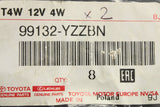 Toyota Corolla Verso 2004-09 T4W optifit bulbs (x2) 99132-YZZBN