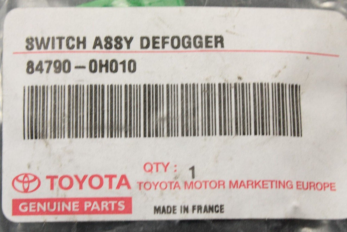 Toyota Aygo 2005-14 window heater control switch (rear) 84790-0H010