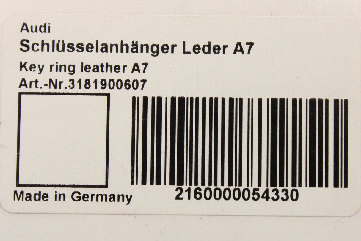 Audi A7 accessory leather keyring 3181900607