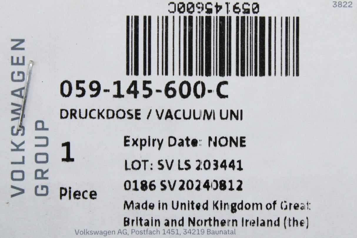 Audi A6 2011-2018 A7 Q5 3.0 TDI turbocharger vacuum actuator 059145600C