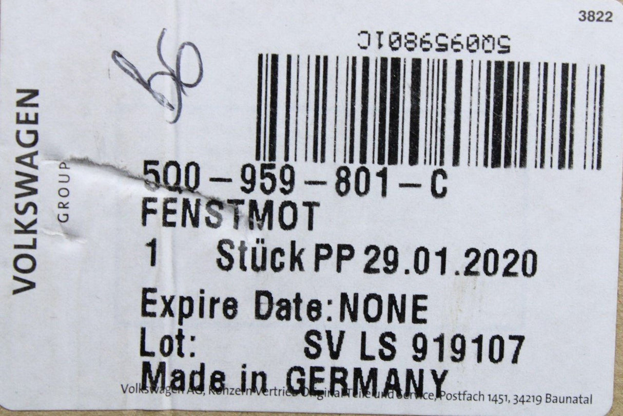 VW Golf Audi TT RS3 Skoda SEAT window regulator motor (front) 5Q0959801C