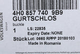 Audi A8 S8 2010-17 double seat belt buckle (rear, centre) 4H0857740 9B9