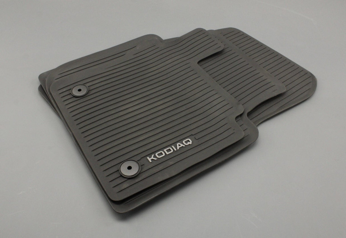 Skoda Kodiaq 2024-on front & rear rubber floor mats 57J061500