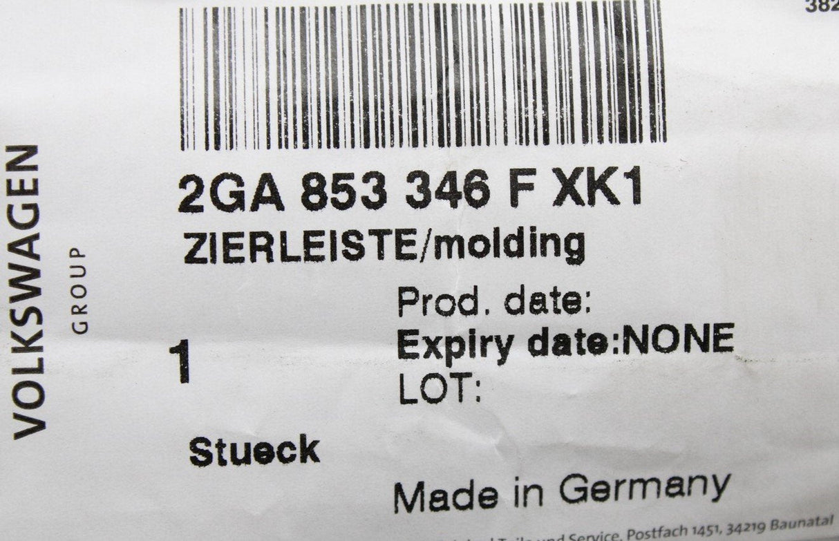 VW T-Roc 2018- rear exterior C pillar chrome trim (right) 2GA853346F XK1