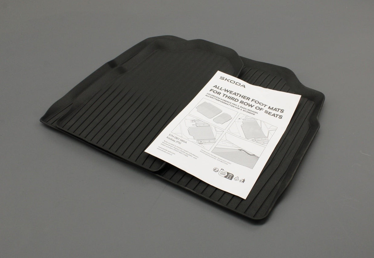 Skoda Kodiaq 2024-on 3rd row rubber floor mat 57H061580A
