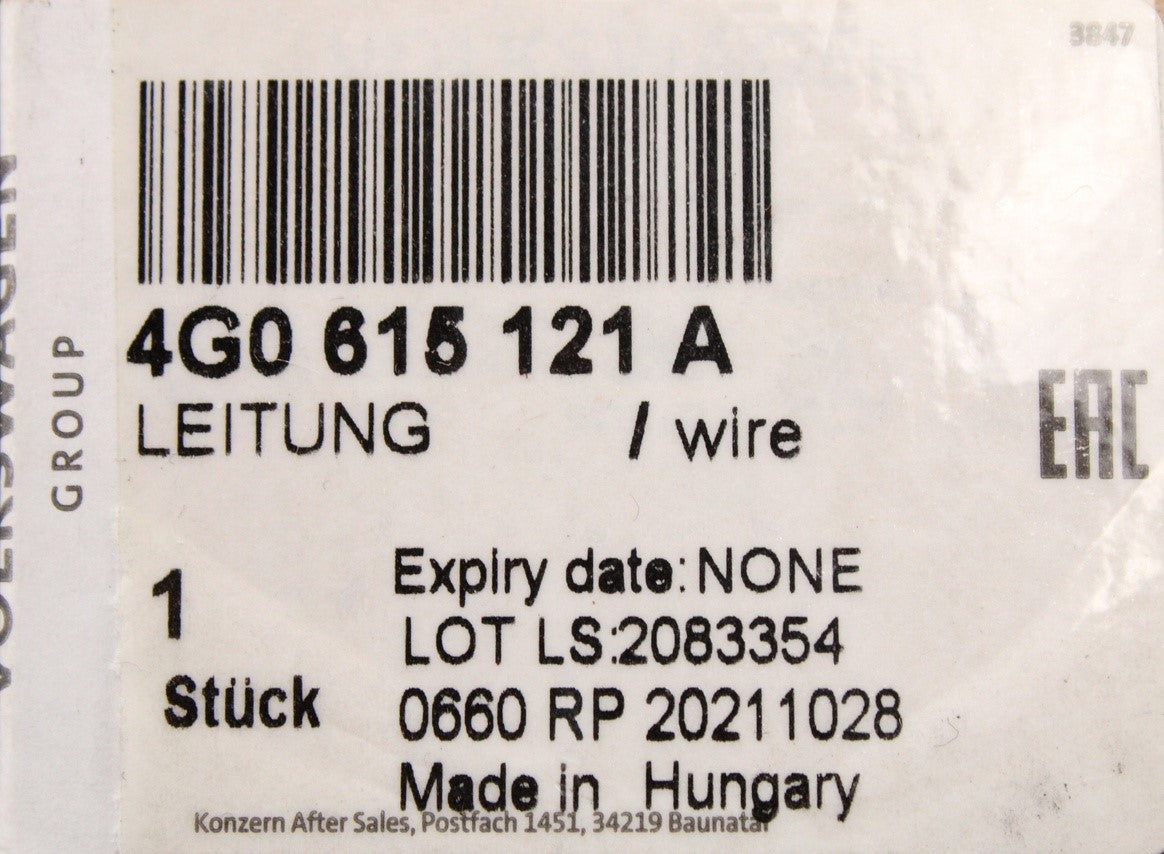 Audi A6 RS6 A7 RS7 brake pad wear sensor (rear) 4G0615121A
