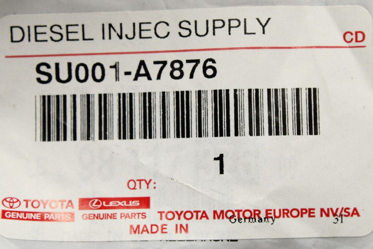 Toyota Proace 2016-on fuel line (diesel) SU001-A7876