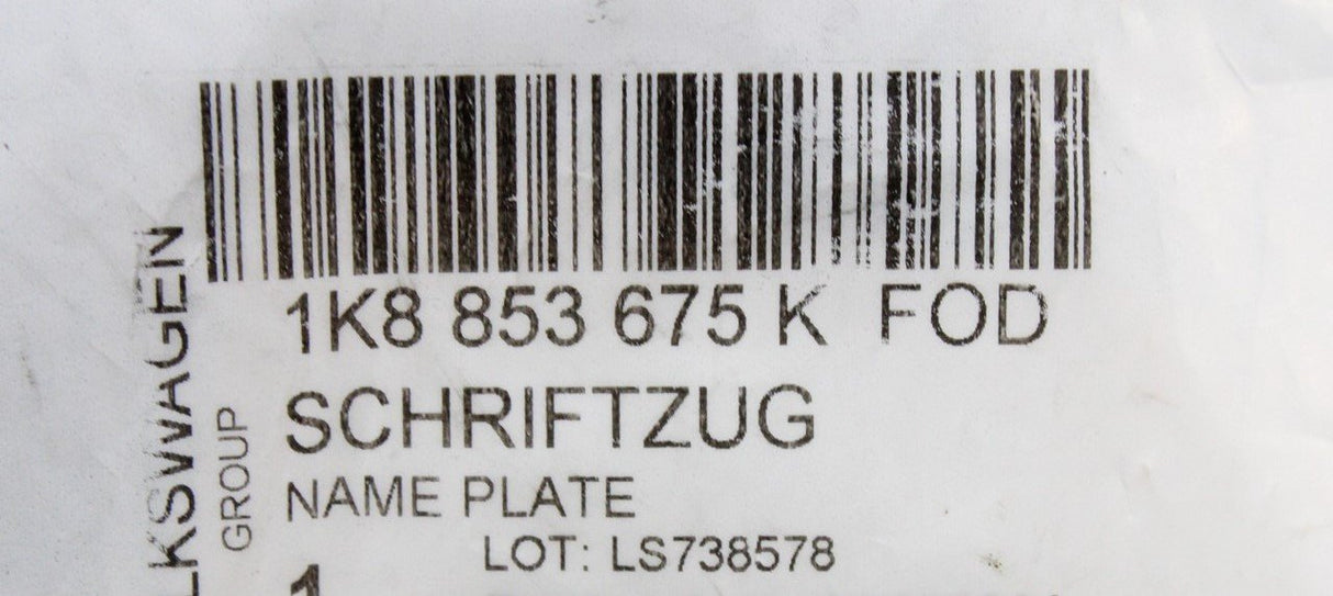 VW Golf MK7 MK7.5 Scirocco T-Roc rear R badge emblem 1K8853675K FOD