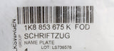 VW Golf MK7 MK7.5 Scirocco T-Roc rear R badge emblem 1K8853675K FOD