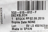 VW Golf Audi A3 Skoda SEAT Leon Rear disc brake cover (Right) 5Q0615612F