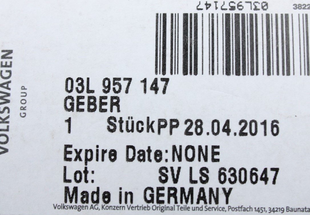 VW Audi Skoda SEAT 2.0 TDI camshaft impulse position sensor 03L957147