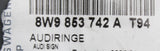 Audi A4 S4 2016-on A6 S6 2016-on Audi rings badge (rear) 8W9853742A T94