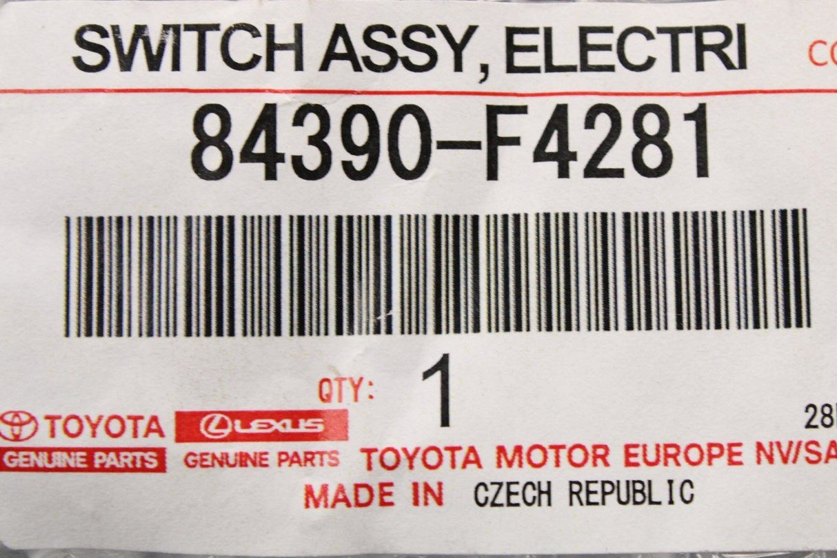 Toyota C-HR 2016-on handbrake parking brake switch 84390-F4281