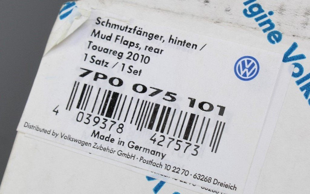 VW Touareg 2011-18 accessory mud flaps set (rear) 7P0075101