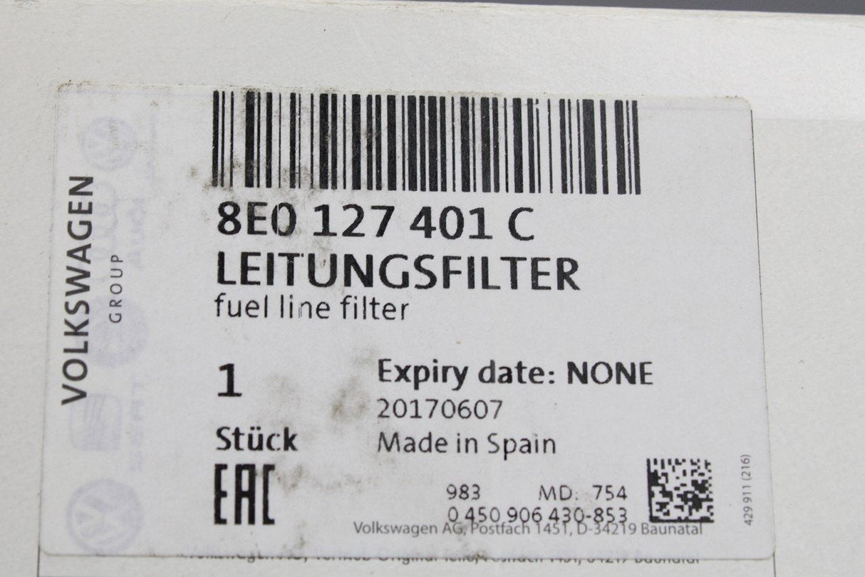 Audi A4 2005-09 2.7 3.0 V6 TDI Fuel filter 8E0127401C