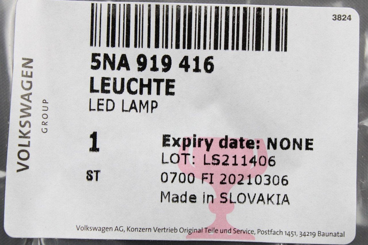 VW Tiguan 2016-On interior door handle light (front right) 5NA919416