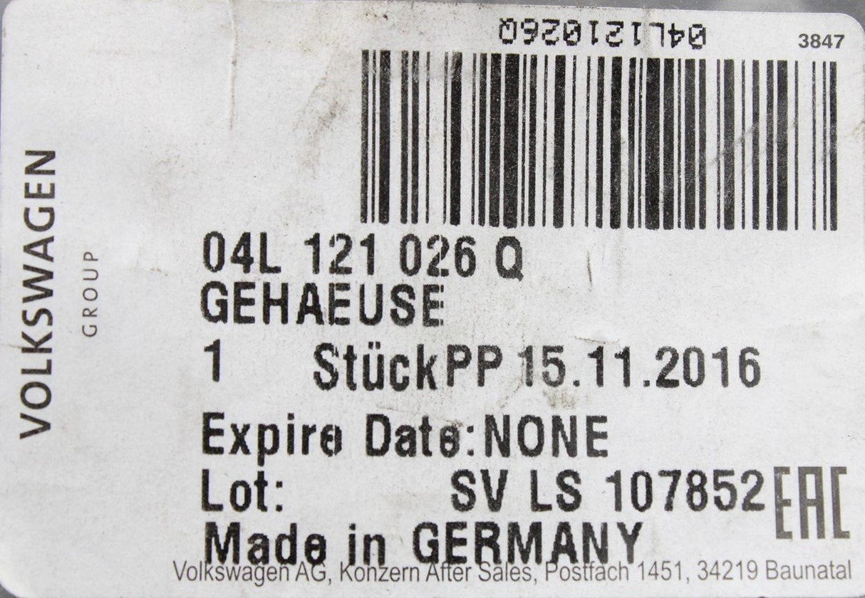 VW Audi Skoda SEAT coolant thermostat housing (1.6 2.0 TDI) 04L121026Q