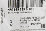 Audi A4 A5 A6 A7 A8 locking wheel nut with key code S 4F0698139B 816