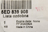 Skoda Octavia Saloon 2020-on rear door chrome trim (right) 5ED839908