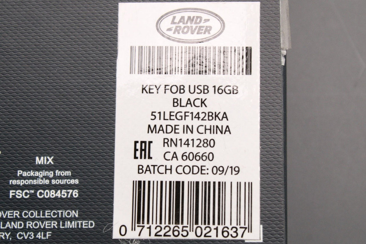 Land Rover Range Rover key USB stick 16GB LEGF142BKA