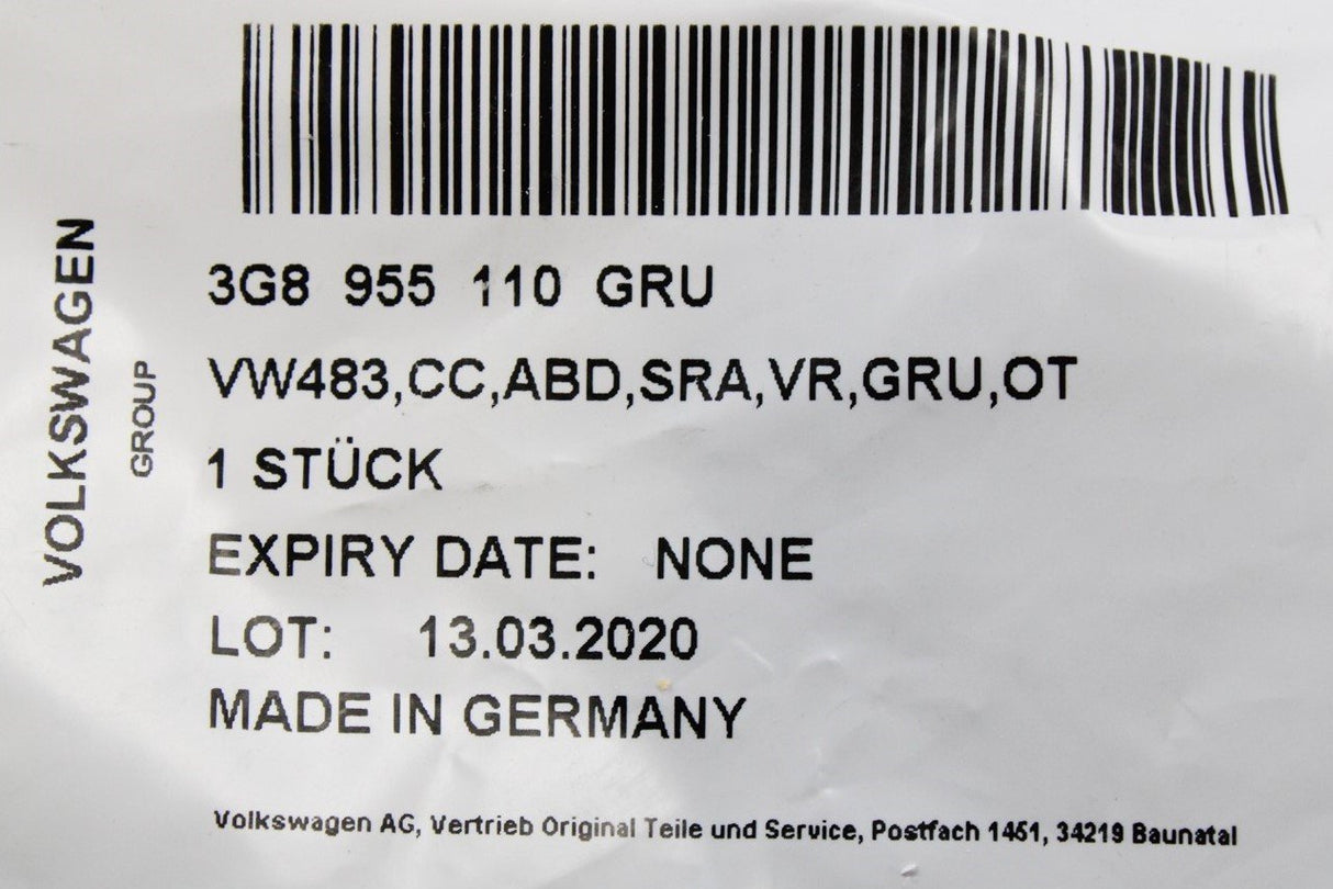 VW Arteon 2017-on headlight washer jet cover cap (right) 3G8955110 GRU
