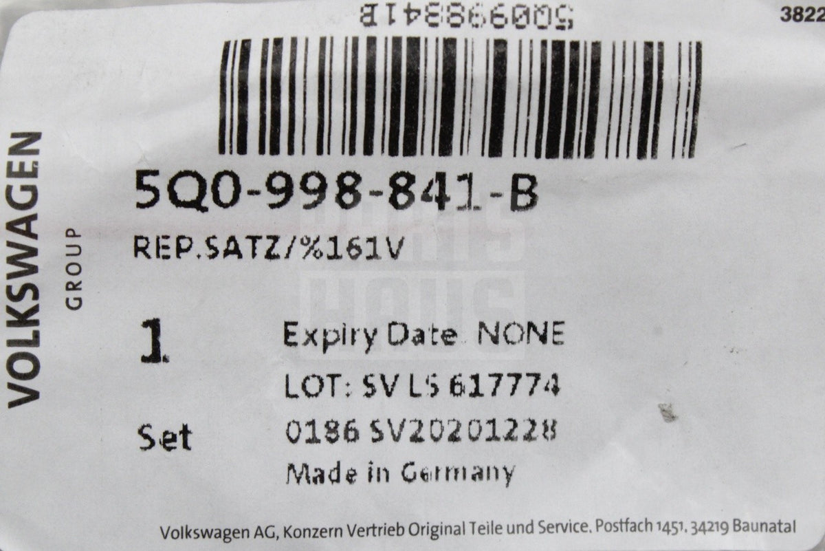 VW Golf MK7 Audi A3 8V hybrid battery pressure relief valve 5Q0998841B