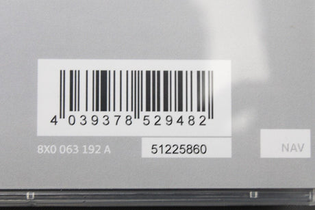 Audi A1 Q3 RSQ3 Navigation activation document (Europe) 8X0063192A