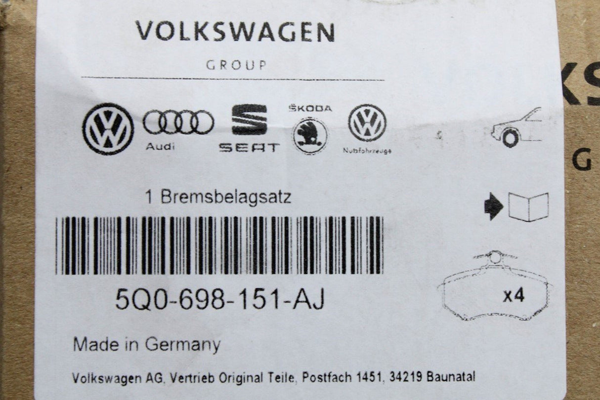 VW Golf R GTI Performance Audi S3 SEAT front brake pads 5Q0698151AJ