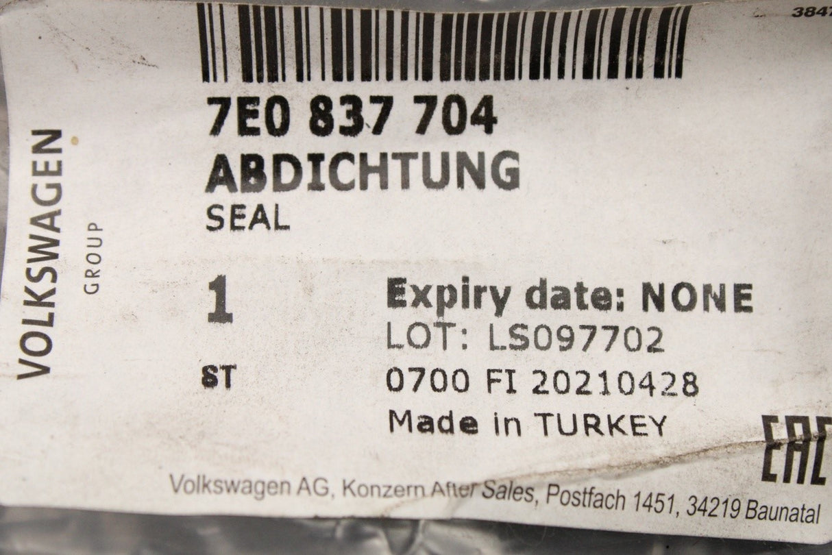 VW Transporter T5 T6 03-on window aperture seal (outer right) 7E0837704